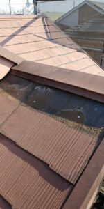 東京都板橋区・ひび割れたコロニアル屋根の部分交換 (4)